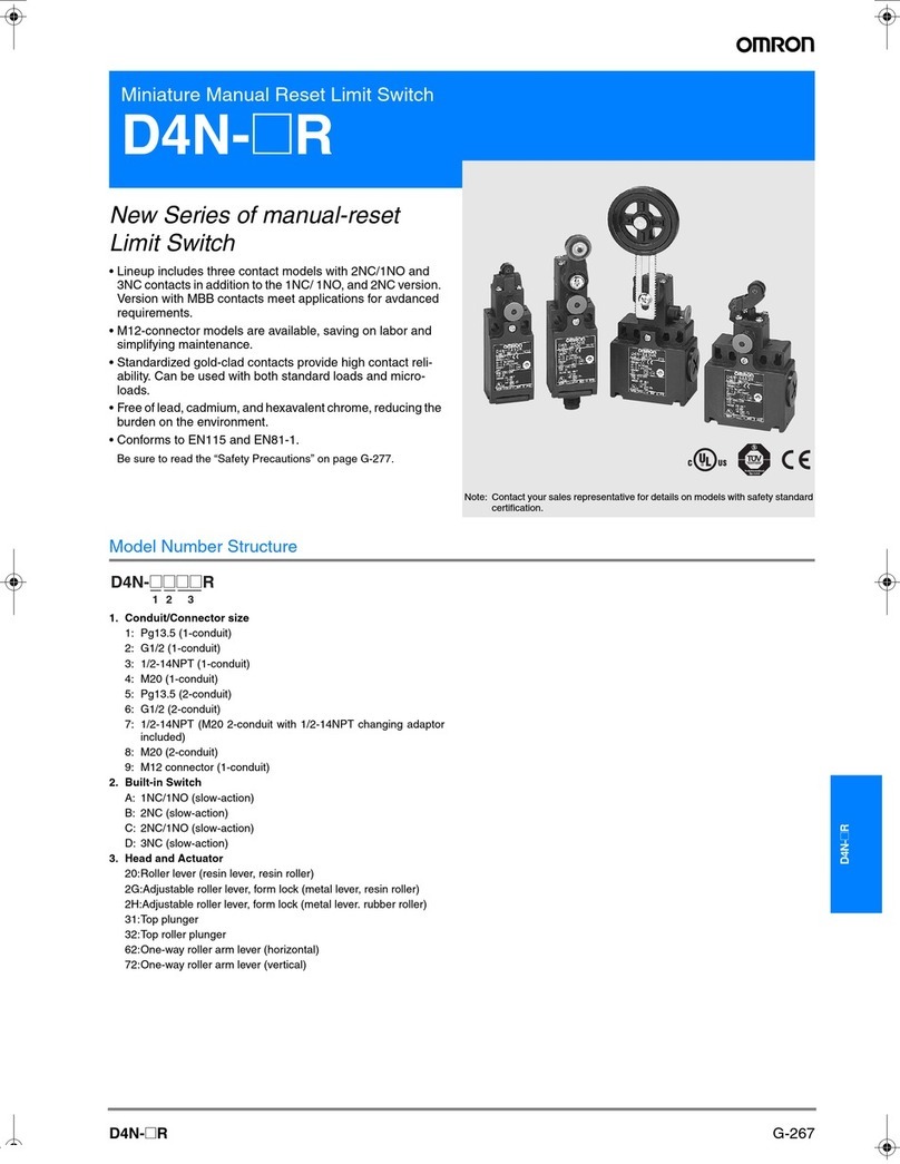 Omron D4N-R - User manual Omron D4N-R - User manual