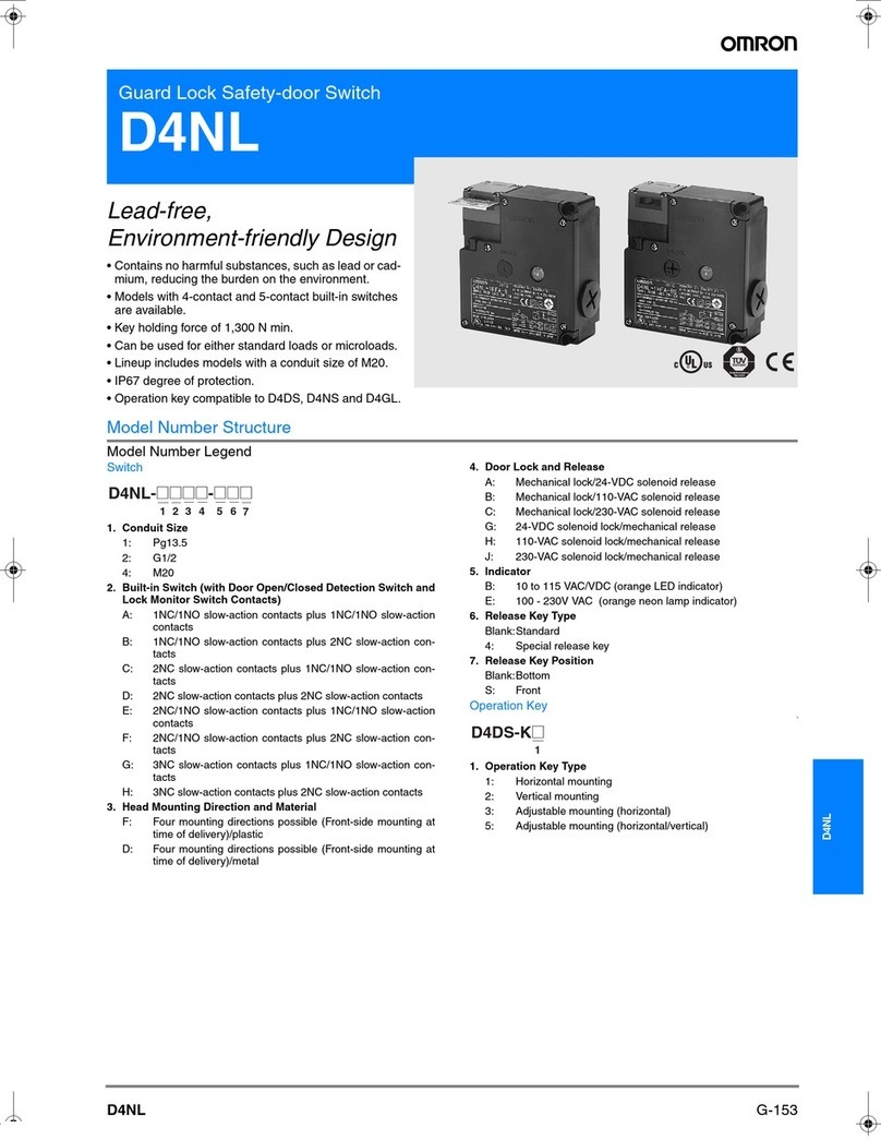 Omron D4NL - User manual