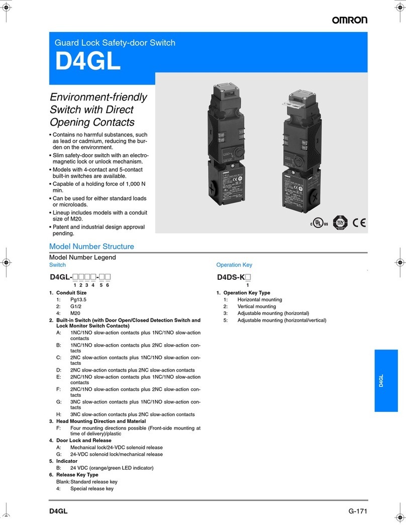 Omron D4GL - User manual