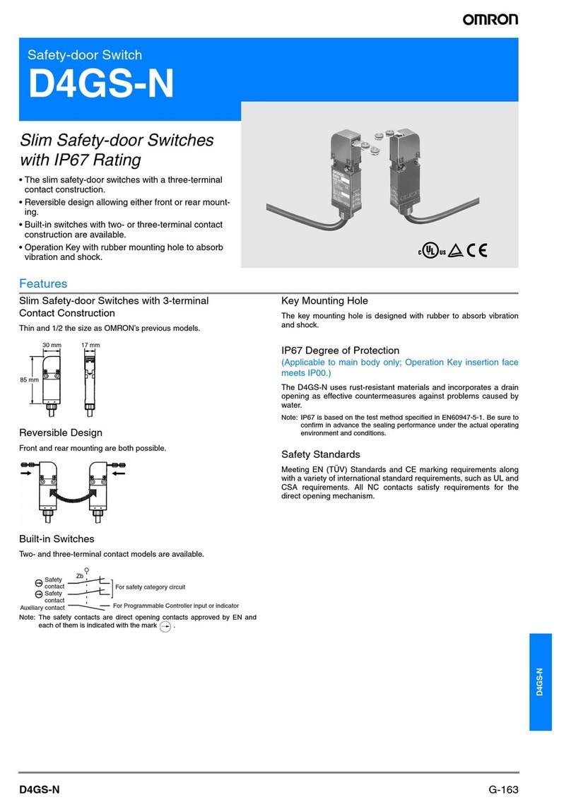 Omron D4GS-N - User manual
