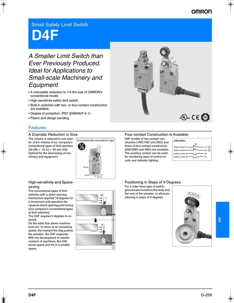 Omron D4F User manual