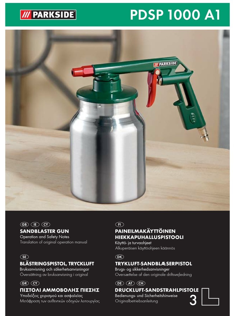 Parkside PDSP 1000 A1 SANDBLASTER GUN User manual