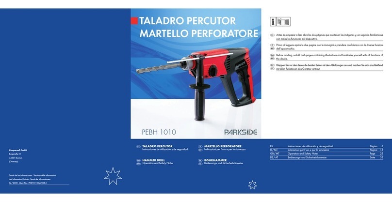 Parkside PEBH 1010 Operation and safety notes