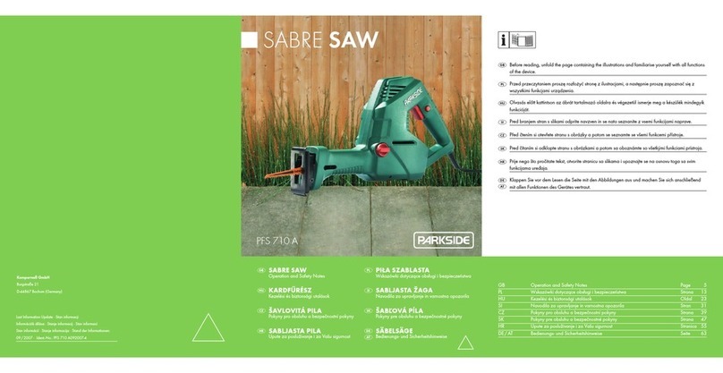 Parkside PFS 710 A - MANUAL 3 Operation and safety notes