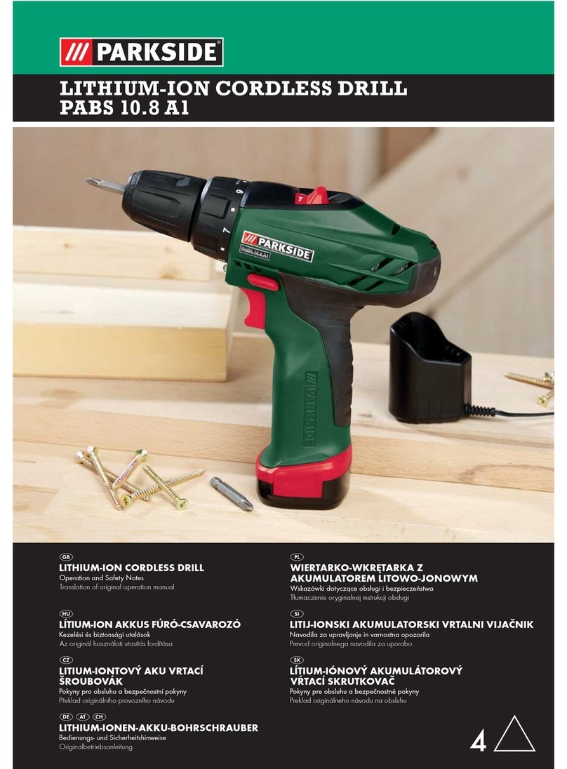 Parkside PABS 10.8 A1 - MANUAL 4 Operation and safety notes