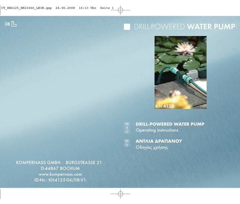 Parkside KH 4125 DRILL-POWERED WATER PUMP operating instructions