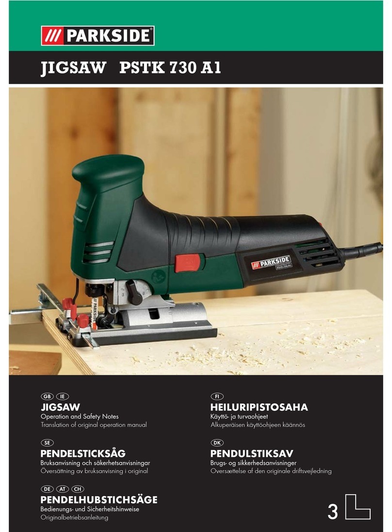 Parkside PSTK 730 A1 Operation and safety notes