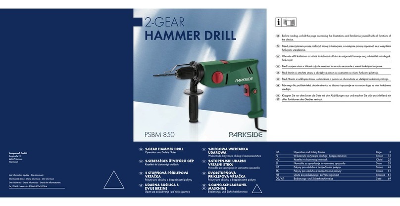 Parkside PSBM 850 User manual