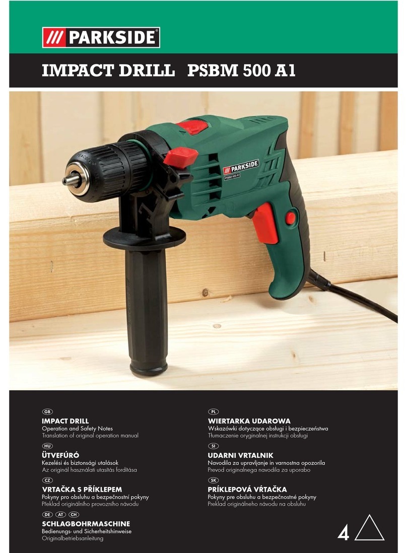 Parkside PSBM 500 A1 -  4 Operation and safety notes