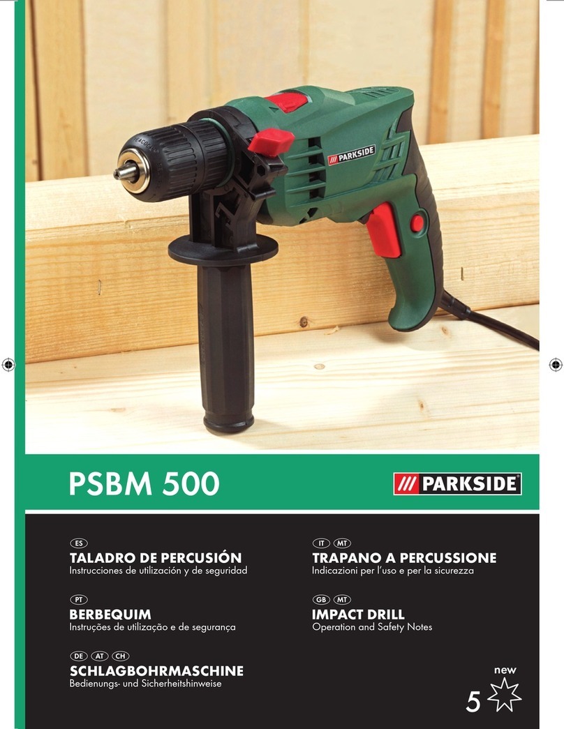 Parkside PSBM 500 Operation and safety notes