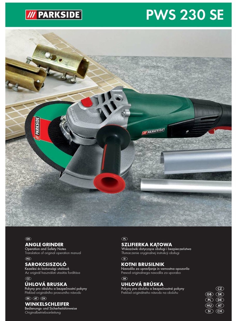 Parkside PWS 230 SE Operation and safety notes