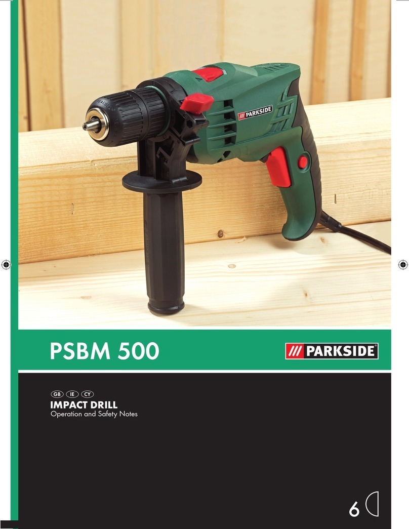 Parkside PSBM 500 Operation and safety notes
