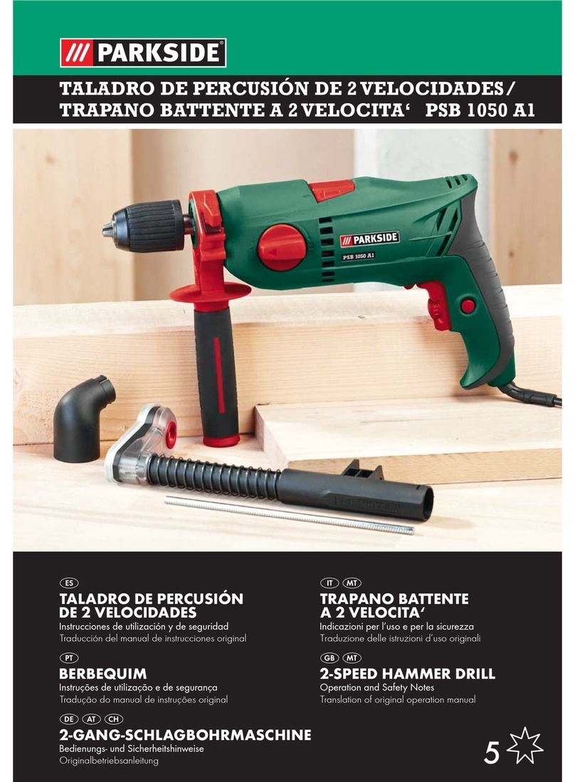 Parkside PSB 1050 A1 Operation and safety notes