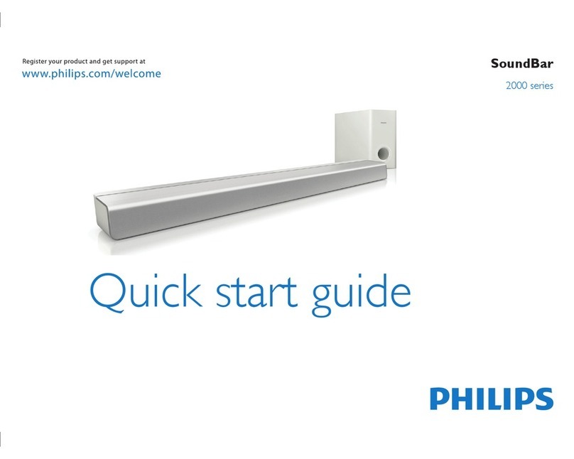 Philips SoundBar CSS2113 quick start guide