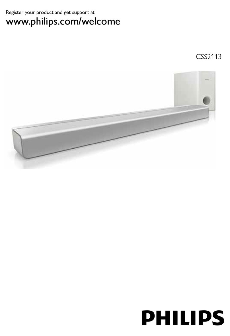 Philips SoundBar CSS2113 User manual
