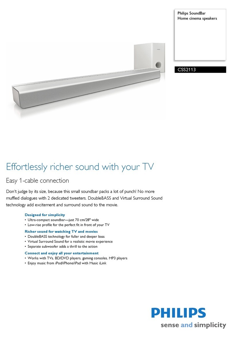 Philips SoundBar CSS2113 User manual