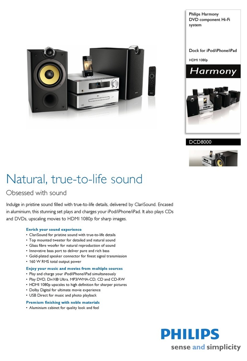 Philips Harmony DCD8000 User manual