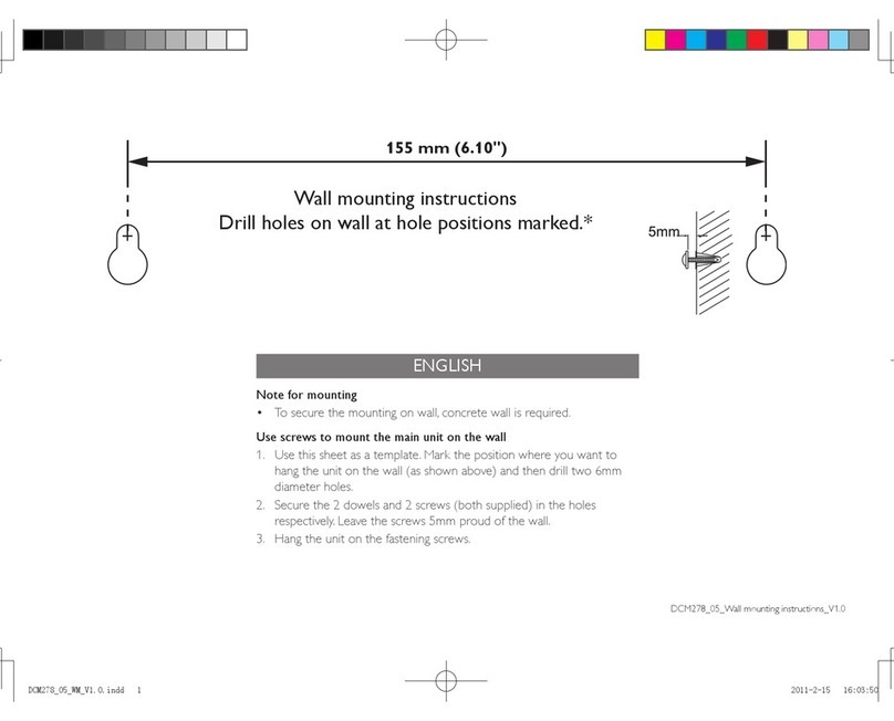 Philips DCM 278 Mounting instructions