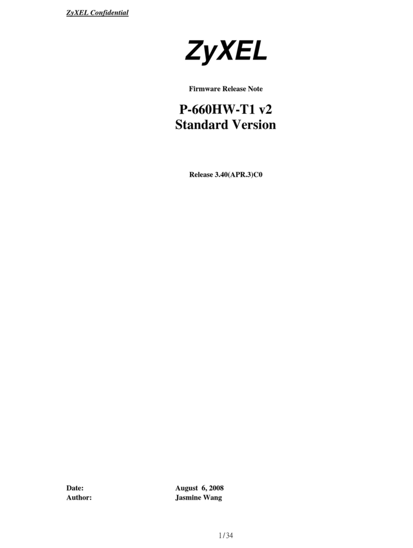 ZyXEL Communications P-660HW-T1 V2 release note