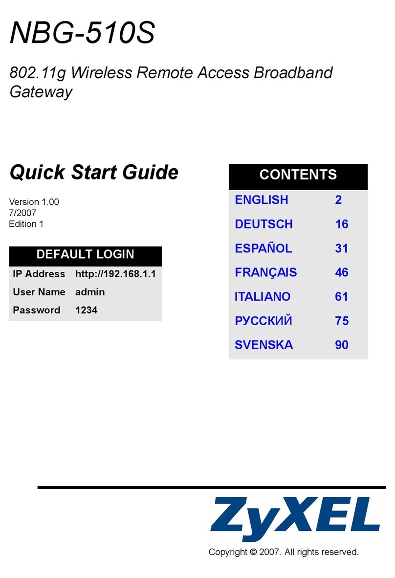 ZyXEL Communications NBG-510S quick start guide ZyXEL Communications NBG-510S quick start guide