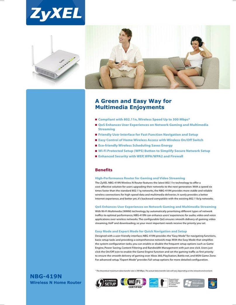 ZyXEL Communications NBG-419N User manual ZyXEL Communications NBG-419N User manual