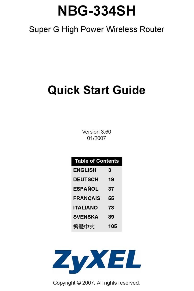 ZyXEL Communications NBG-334SH User manual