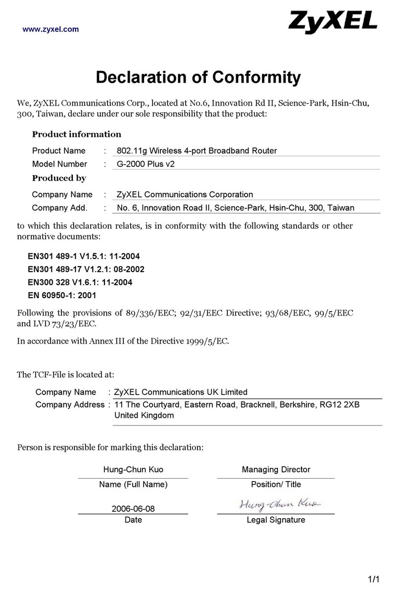 ZyXEL Communications ZyAir G-2000 PlusV2 Reference guide