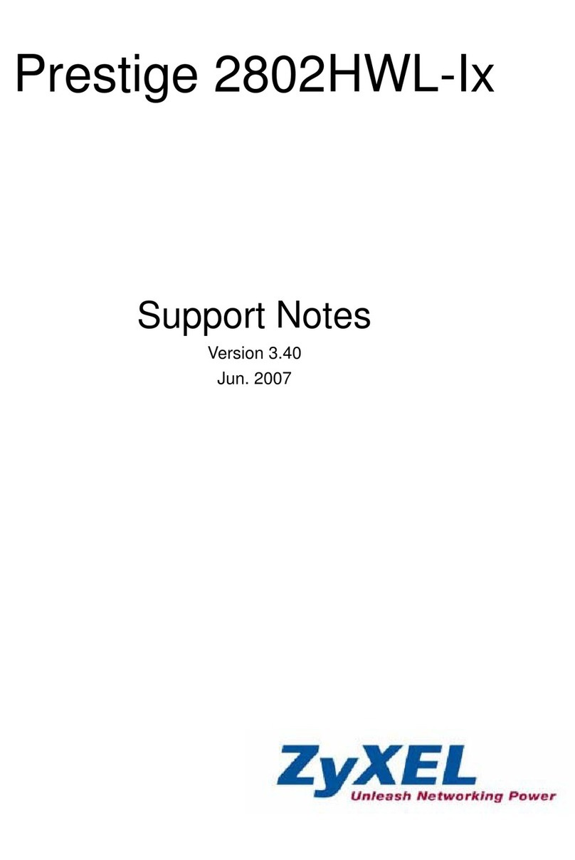 ZyXEL Communications Prestige P-2802HWL-I1 Support notes