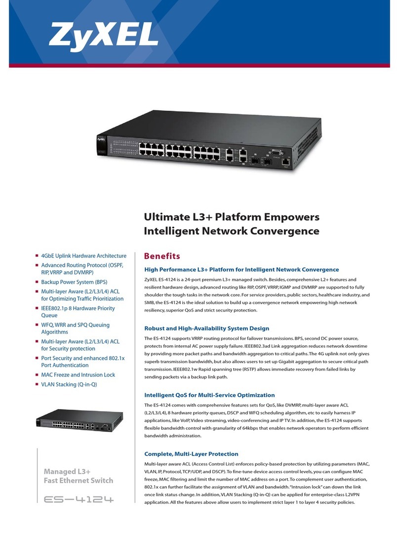 ZyXEL Communications Dimension ES-4124 Specifications ZyXEL Communications Dimension ES-4124 Specifications
