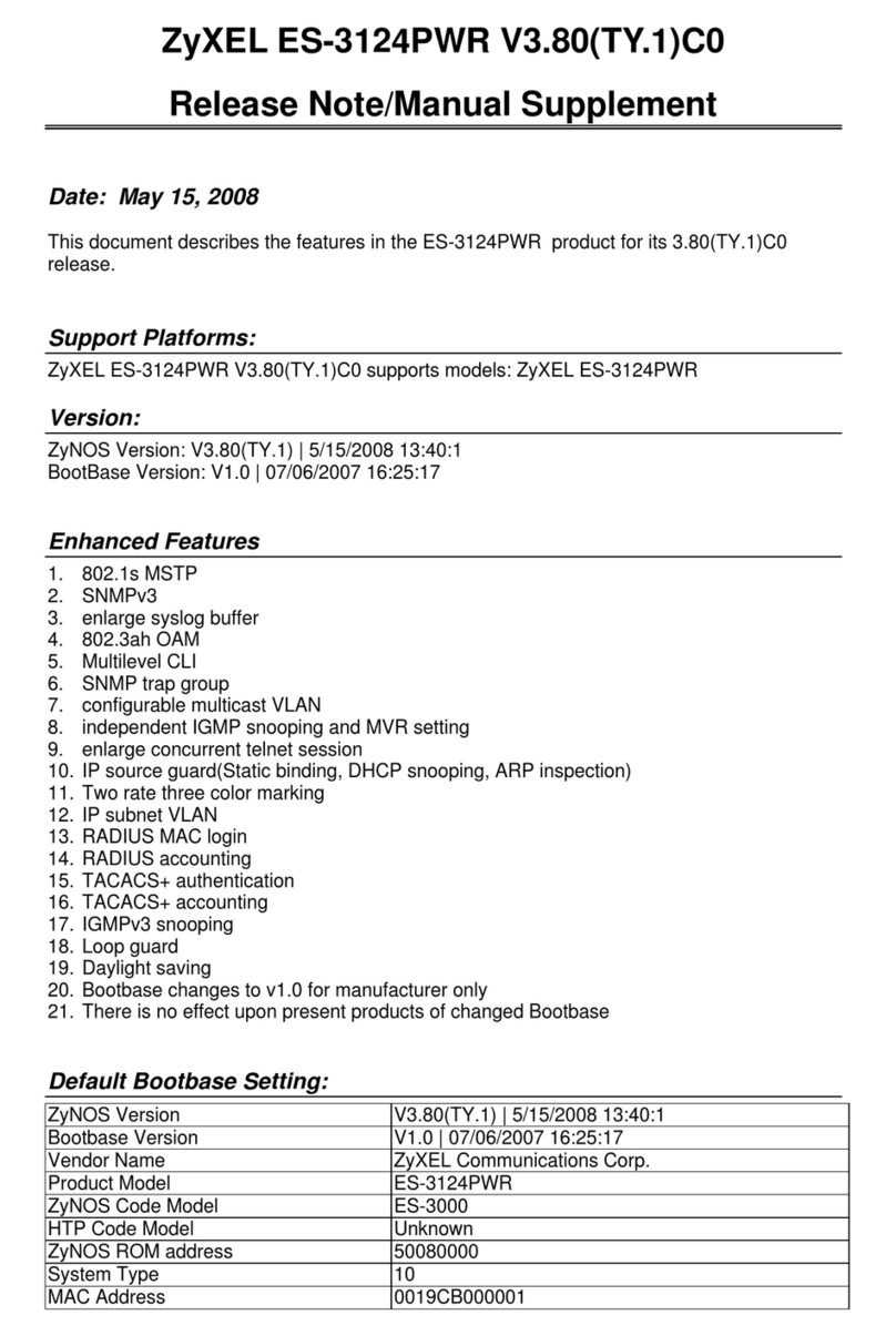 ZyXEL Communications Dimension ES-3124PWR release note