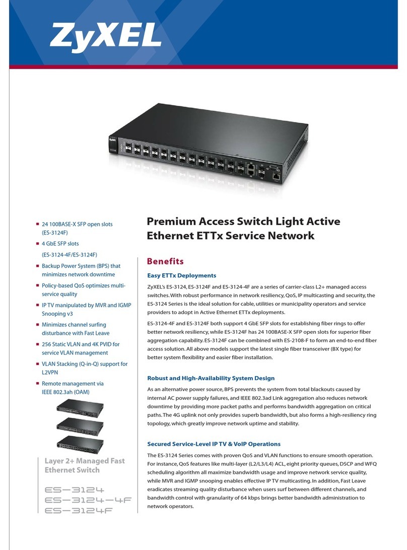 ZyXEL Communications Dimension ES-3124 User manual