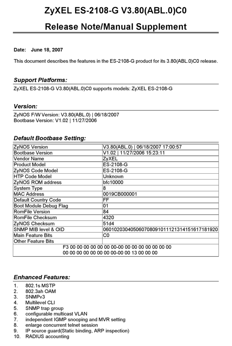 ZyXEL Communications ES-2108-G Instruction Manual