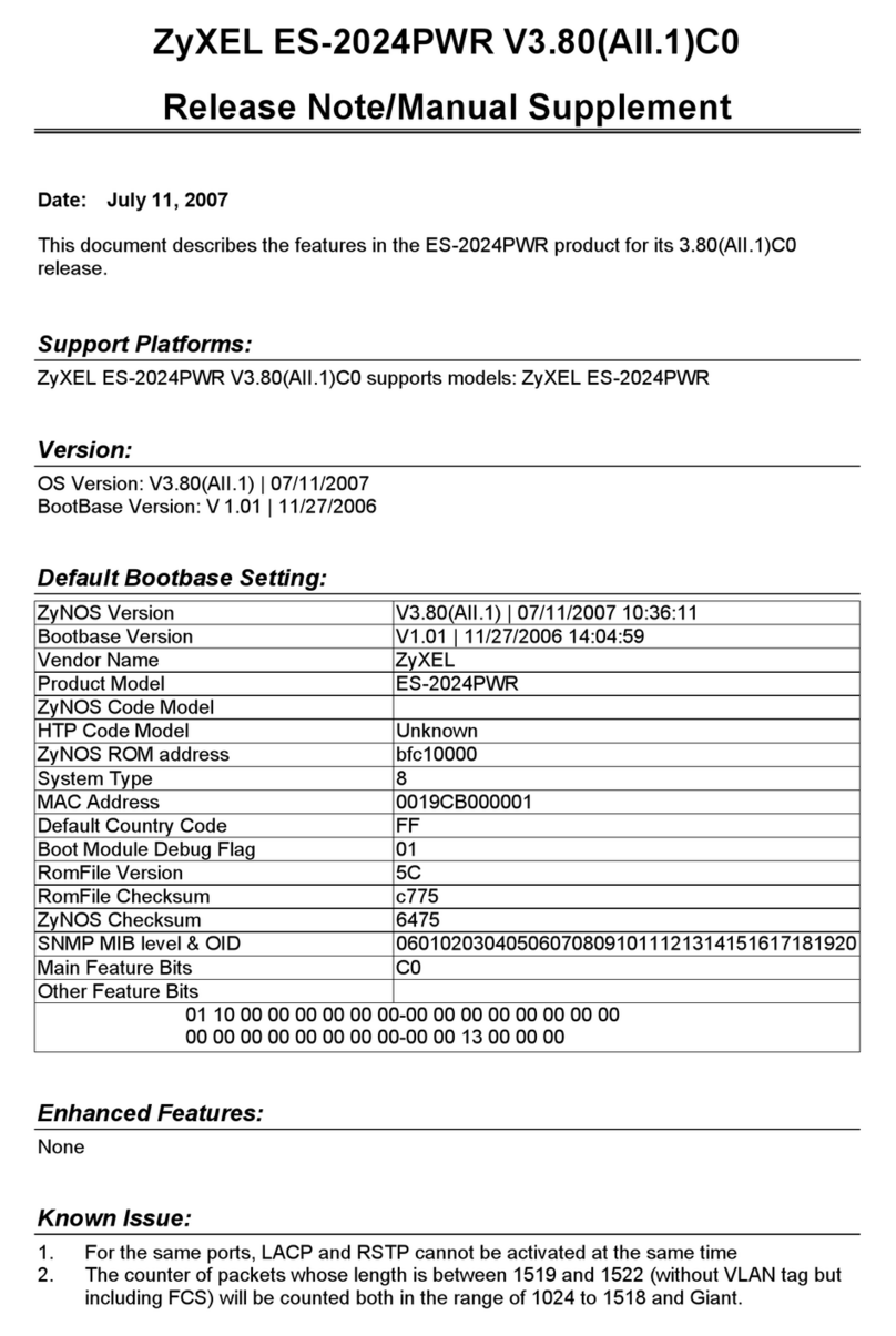 ZyXEL Communications ES-2024PWR release note