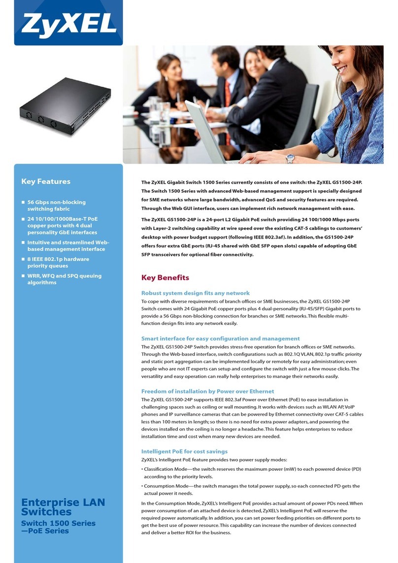 ZyXEL Communications GS1500-24P Specifications ZyXEL Communications GS1500-24P Specifications