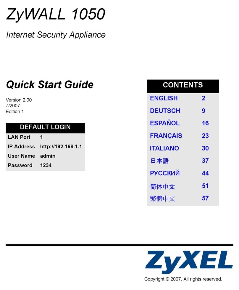 ZyXEL Communications ZyWALL 1050 User manual