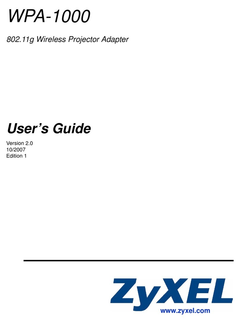 ZyXEL Communications WPA-1000 User manual ZyXEL Communications WPA-1000 User manual