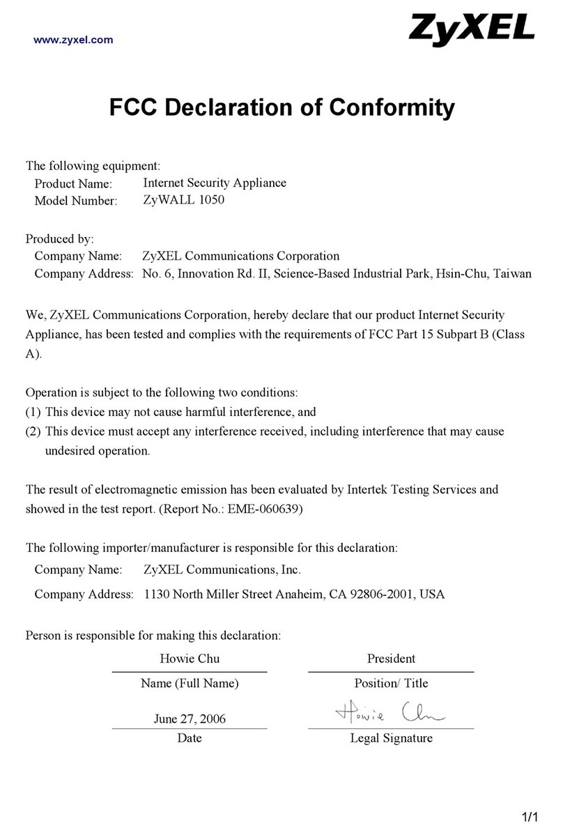 ZyXEL Communications ZyWALL 1050 Reference guide ZyXEL Communications ZyWALL 1050 Reference guide