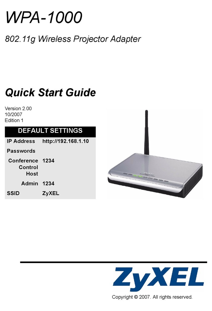 ZyXEL Communications WPA-1000 User manual