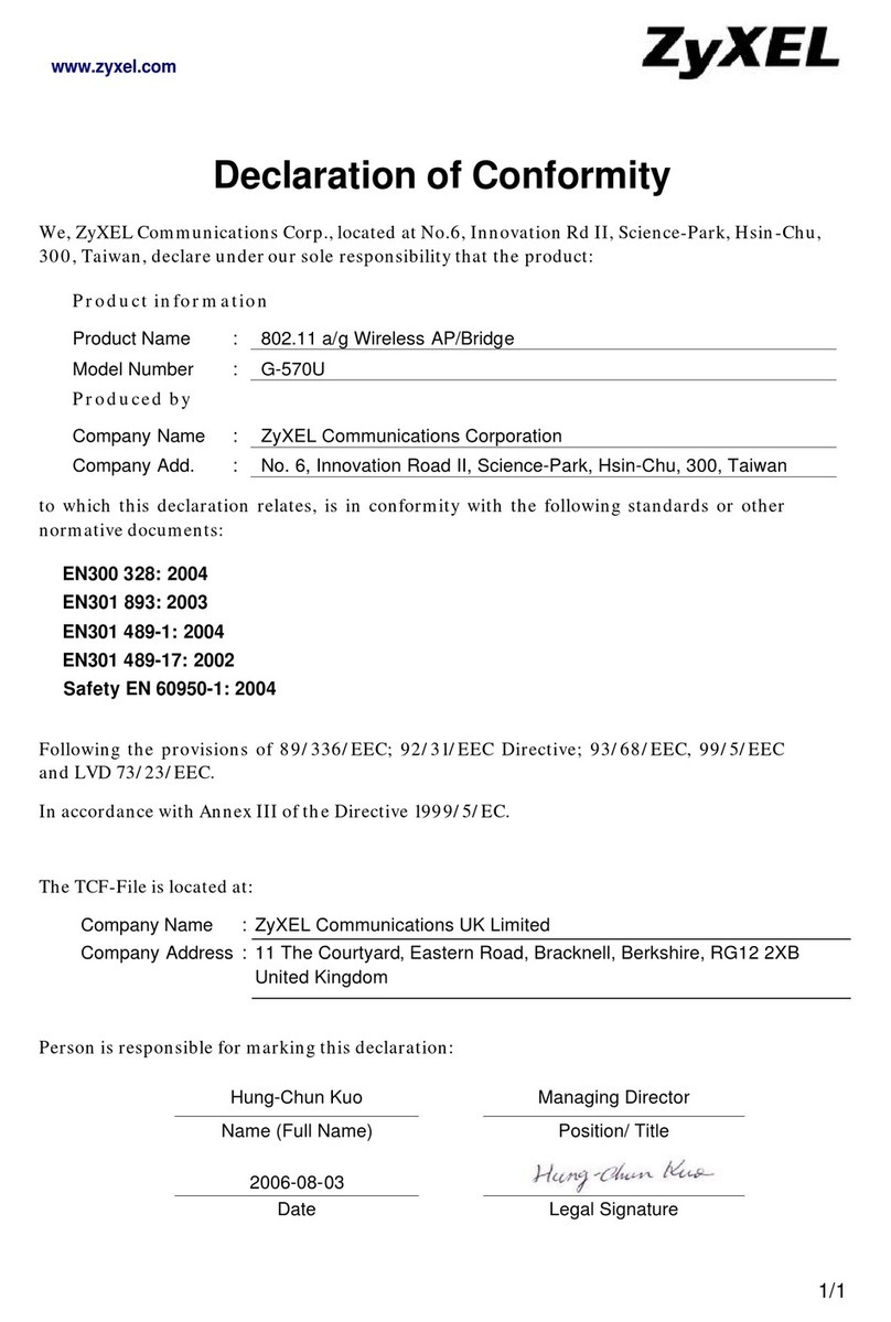 ZyXEL Communications G-570U Reference guide