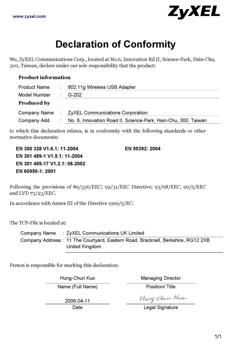 ZyXEL Communications G-202 Reference guide