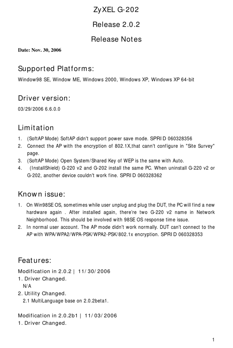 ZyXEL Communications G-202 Instruction Manual