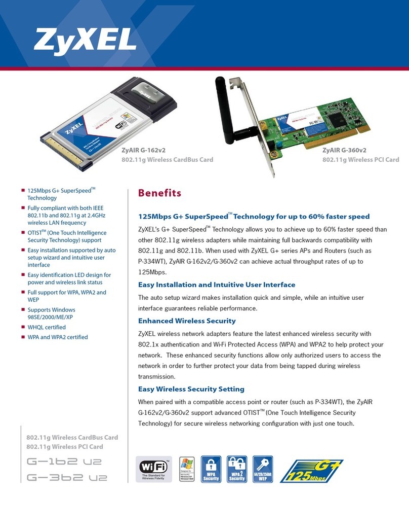 ZyXEL Communications G-162 V2 - V1.0 User manual ZyXEL Communications G-162 V2 - V1.0 User manual