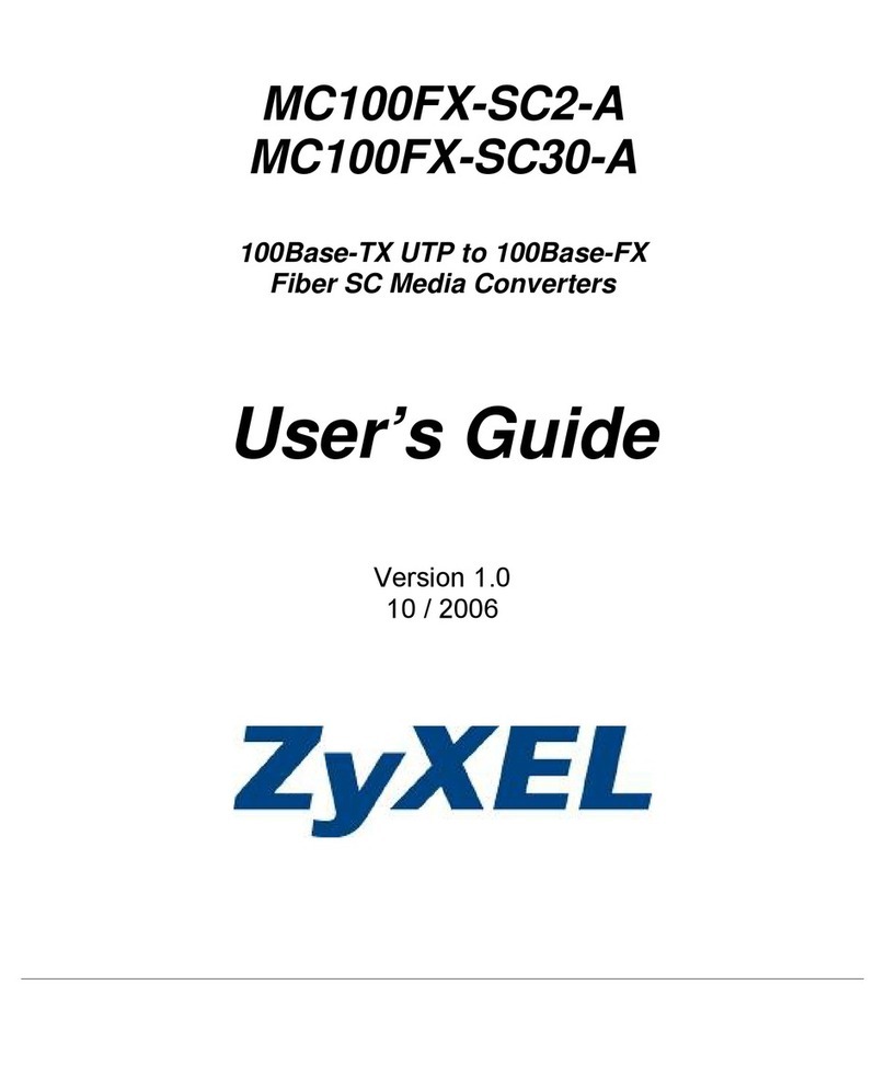 ZyXEL Communications MC100FX-SC2-A User manual ZyXEL Communications MC100FX-SC2-A User manual