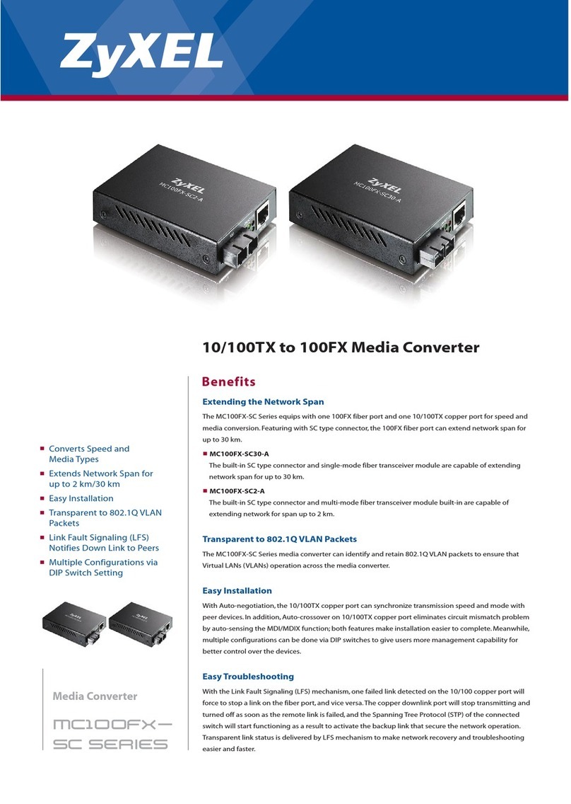 ZyXEL Communications MC100FX-SC2-A User manual ZyXEL Communications MC100FX-SC2-A User manual