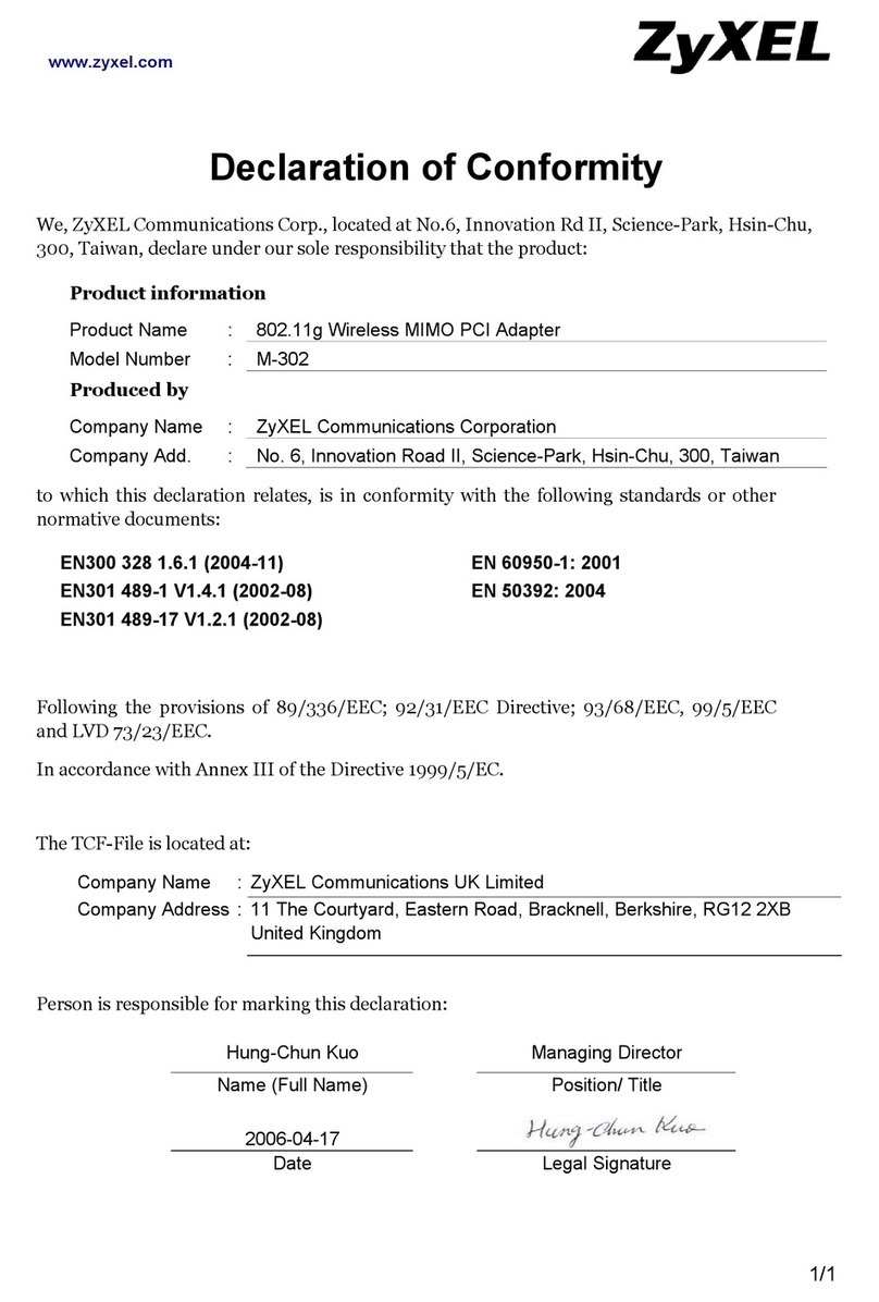 ZyXEL Communications M-302 Reference guide