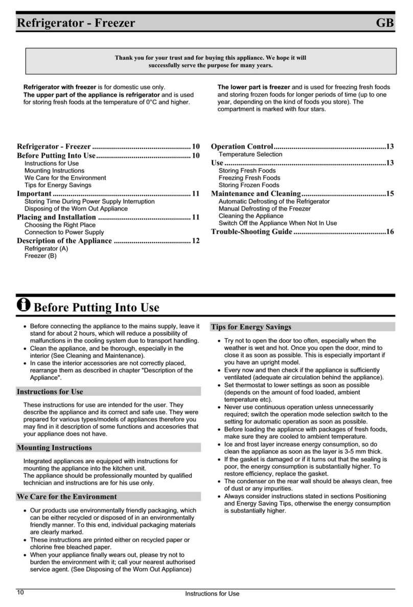 Smeg CR 321 User manual