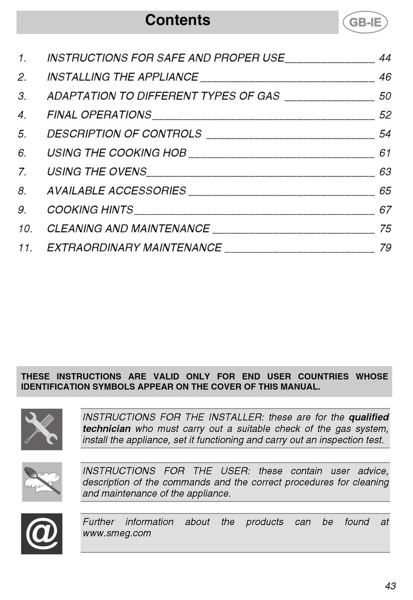 Smeg CS120-6 User manual Smeg CS120-6 User manual