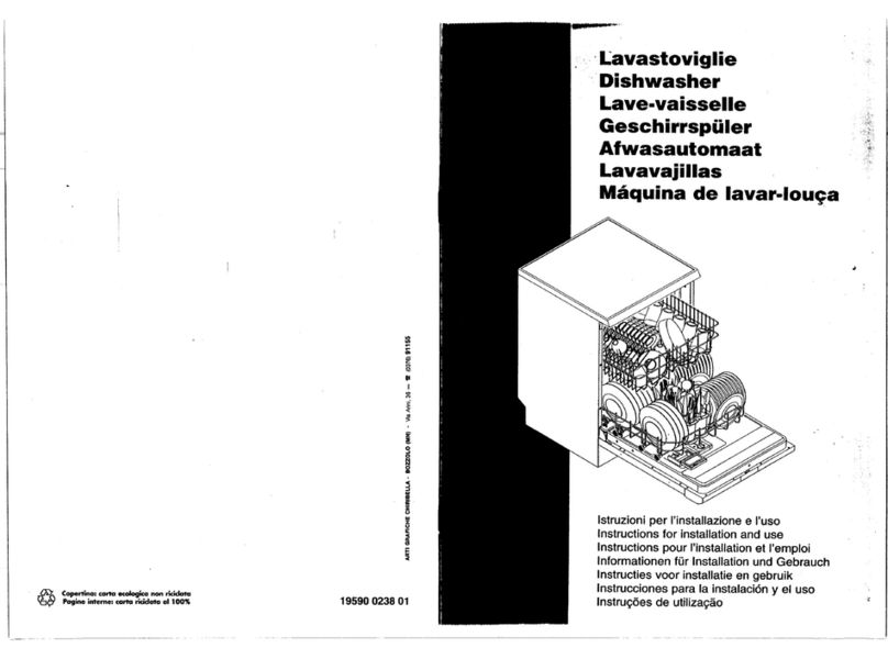 Smeg Dishwasher DWD64.1BL Instructions for installation and use