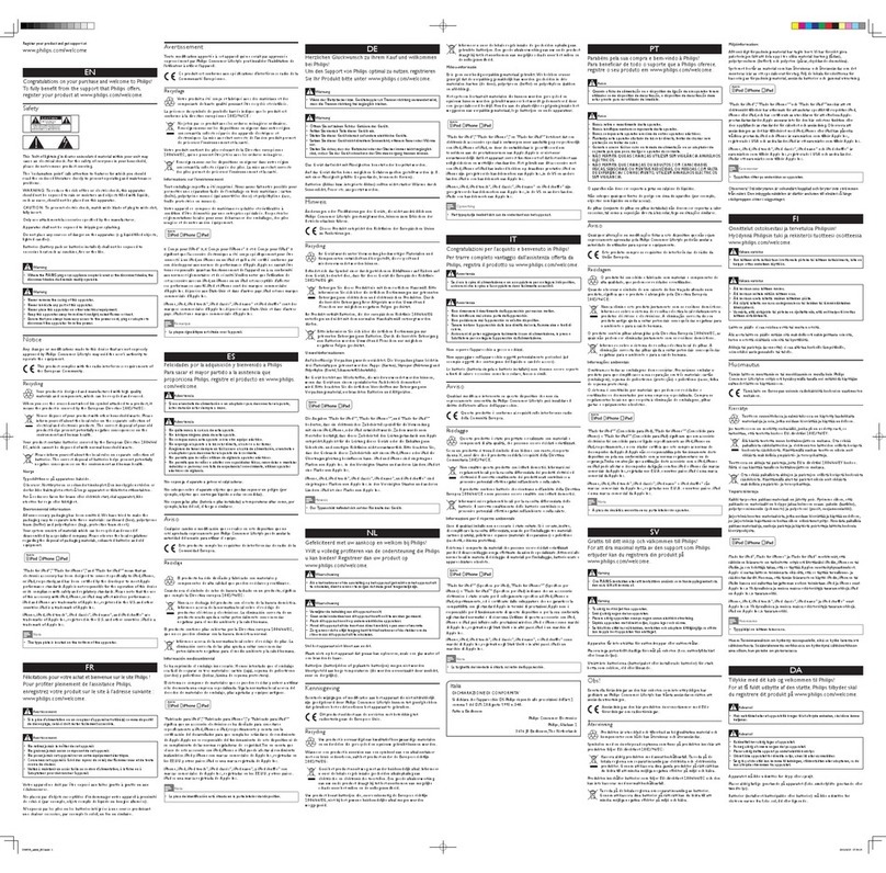 Philips DS8530 Safety sheet