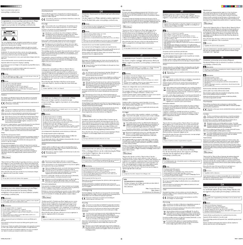 Philips DS3020 Safety sheet